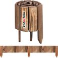 Bordure de jardin flexible en bois de pin - 15 x 110 cm - Marron - KOTARBAU®-0