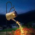 TYRESES Lampe solaire de jardin Arrosoir luminaire exterieur avec 6 Guirlande Lumineuse Lampe Décoration Exterieur Jardin-0