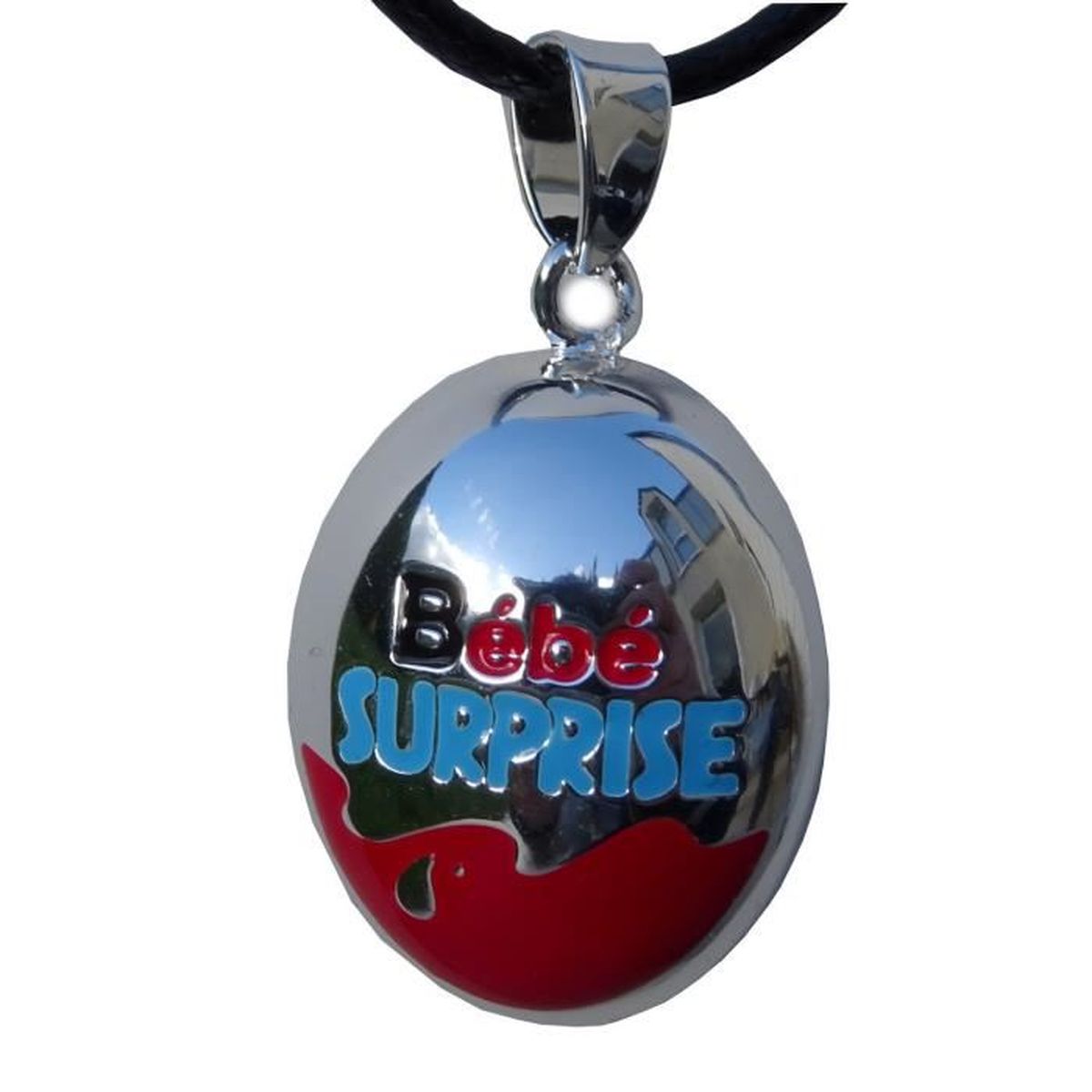 Pendentif Bijou De Grossesse Bola Bebe Surprise Plaque Argent Et Cordon Cdiscount Puericulture Eveil Bebe