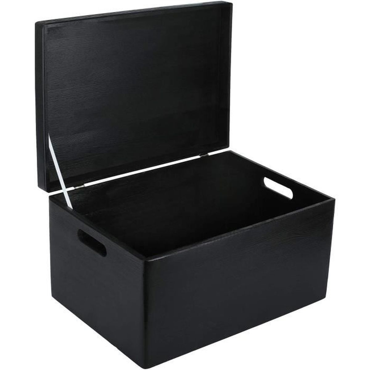 Boite De Rangement Decorative Avec Couvercle Creative Deco XXL Boite Rangement en Bois à Décorer Noir | 40 x 30 x 24 cm  (+-- 1 cm) | avec Couvercle et Poignées - Cdiscount Maison