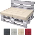 BEAUTISSU HOME STYLE Beautissu ECO Elements 120x80x15cm - Nature - Coussin d'assise pour Canapé Extérieur Euro Palette