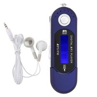 DEWIN Lecteur de Musique numérique-Lecteur de Musique MP3 USB Portable avec écran LCD Radio FM Enregistreur Vocal Carte TF (Bleu)