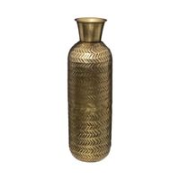 Atmosphera - Grand Vase en métal doré D 15 x H  45 cm Doré