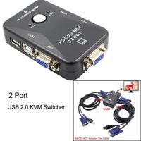 2 Port USB VGA KVM Switch Box pour Clavier Souris Moniteur Partage d'ordinateur PC@df566