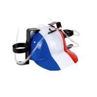 Casque porte-gobelets tricolore France adulte - Marque - Modèle - Extérieur - Mixte