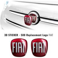 Autocollant Fiat 3D Remplacement Logo pour 500, Avant et Arrière