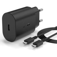 Chargeur Pour Samsung Charge Rapide S23, S22 Ultra, S21 Fe 5G, S20, S10, S9, A54 5G, A53, A13, Plus, 25W Usb C Fast Charger R[H518]