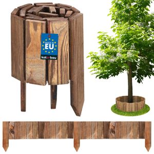 BORDURE Bordure de jardin flexible en bois de pin - 15 x 110 cm - Marron - KOTARBAU®
