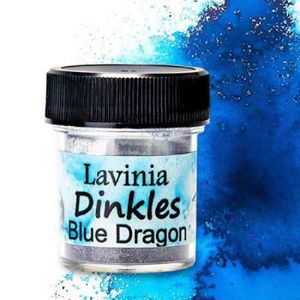 TAMPON DÉCORATIF Poudre Dinkles Ink Powder de Lavinia Stamps - NUANCIER Dinkles Ink Powder:Blue Dragon DKL02