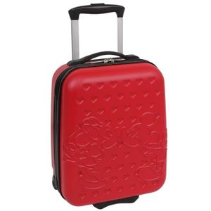 VALISE - BAGAGE Valise de voyage rouge en coque rigide avec Mickey
