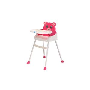 CHAISE HAUTE  Chaise bébé avec plateau Mangeoire pour ceinture de sécurité Siège réglable en hauteur Rose