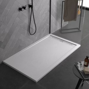 couleur blanc The Living Design Setubal/ /–/ Receveur de douche Acrylique Polyester, 90/ x 70/ x 6/ cm