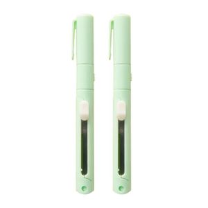 CISEAUX la couleur verte Papier Scrapbook Kawaii 2 pièces, petits ciseaux de poche portables, papeterie utilitaire de