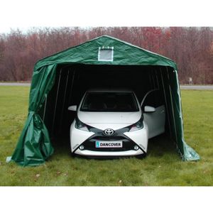 GARAGE Tente Abri Garage PRO 3,3x6x2,4m PVC, Vert Dancover Abris Voiture