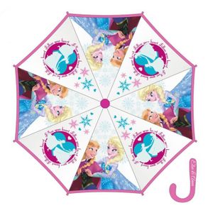 PARAPLUIE Parapluie transparent enfant fille La reine des neiges Rose diamètre 84cm