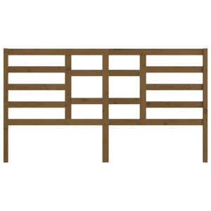 TÊTE DE LIT Tête de lit en bois massif de pin - Marron miel - 206x4x104 cm - FYDUN