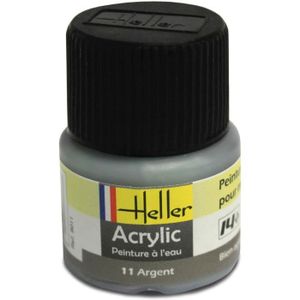 ACCESSOIRE MAQUETTE Peinture acrylique 011 argent - Heller - Maquette 