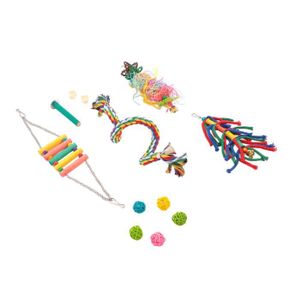 BALANÇOIRE - PORTIQUE keenso Jouets de balançoire pour perroquet Perroquet balançoire jouets naturel attrayant sûr éliminer l'ennui oiseau perchoir