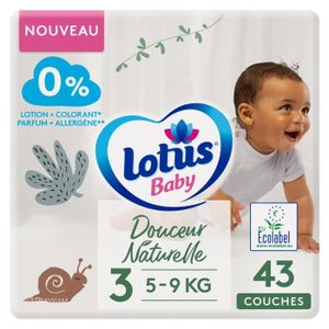 Couches culottes bébé taille 5 : 12 - 20kg douceur naturelle LOTUS BABY