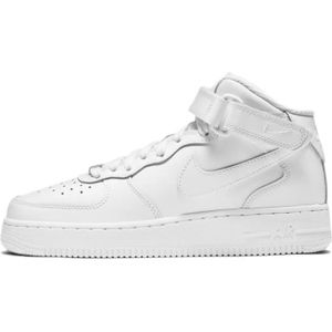 BASKET Basket Nike AIR FORCE 1 MID GS Junior - Réf. DH2933-111. Couleur : Blanc. Détails. - Tige cuir pour une résistance et une tenue