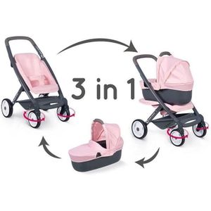 Smoby - Baby Nurse - Poussette Pop - pour Poupons et Poupées - Roues Avant  Orientables et Multidirectionnelles - 251218 : : Jeux et Jouets