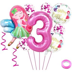 BALLON DÉCORATIF  3 ans princesse fée anniversaire ballons géants fé