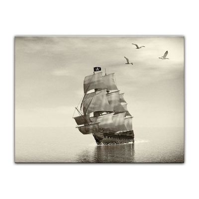 Impression Sur Toile Bateau Pirate 70 X 50 Cm 70 X 50 Cm Achat Vente Tableau Toile Cdiscount