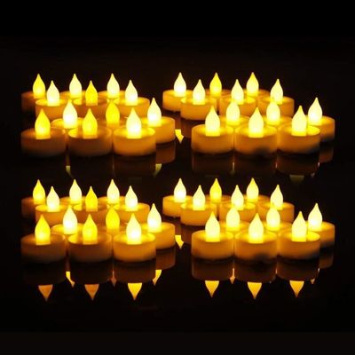 SAMLAK - Pack De 6 Bougies Solaires LED Étanches - Flamme Scintillante Blanc Chaud - Pour Jardin, Mariage, Fêtes