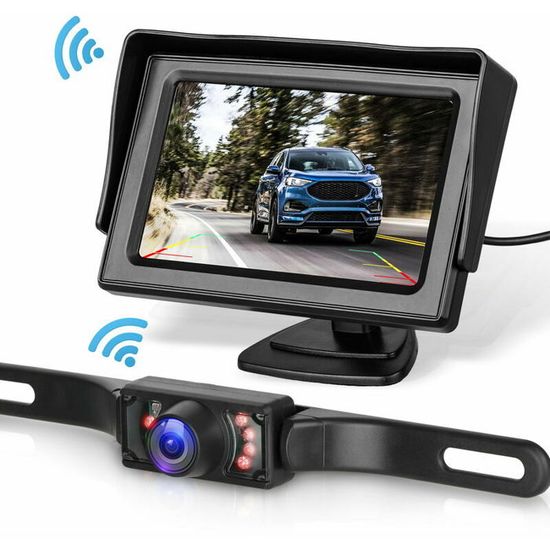 Kit Caméra De Recul Voiture Avec Écran 4,3 Pouces HD - Vision Nocturne, Étanche IP68 - Facile à Installer - 6