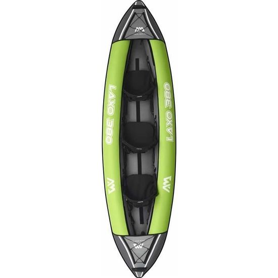 Kayak Gonflable 2-3 Places AQUA MARINA Laxo-380 - Résistant aux UVs - Vert