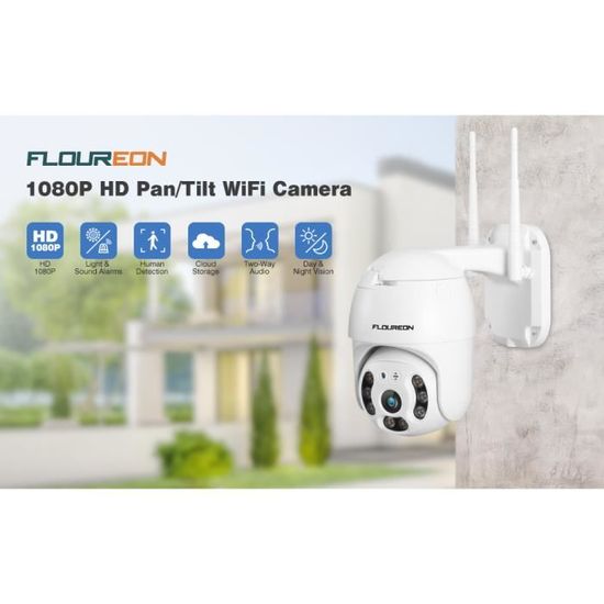CAMÉRA IP Caméra de surveillance sans fil 1080P HD - FLOUREO