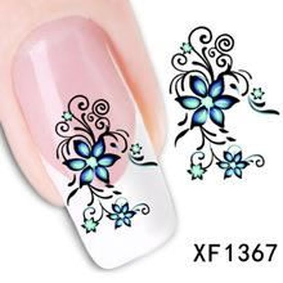 Lot De 3 Décalcomanies à Eau Pour Ongles - Motifs Fleurs STZ-367/371/368 - Neuf