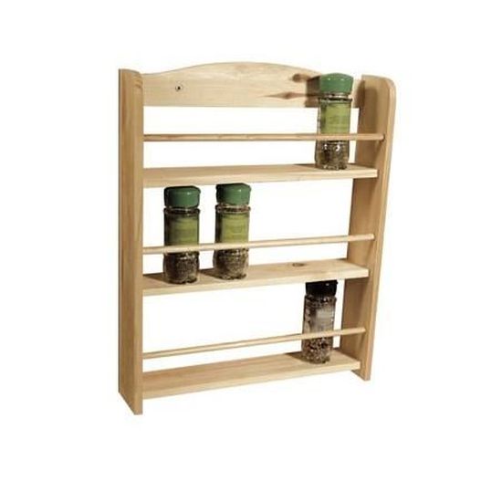 FRANDIS Etagère à épices 3 étages en bois 33,5x39x7cm marron Cdiscount Maison
