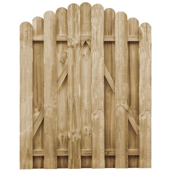 16656Haut de gamme® Portillon de Clôture - Clôture Jardin Extérieur - Bois de pin imprégné 100x125 cm