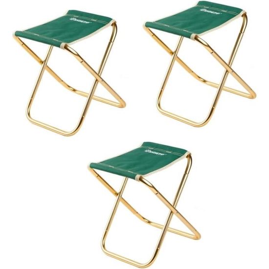 Tabouret De Camping Pliant Trépied - Tissu Oxford 600D, Acier - Léger Et Portable, Charge élevée - Pour Randonnée, Pêche, Jardin - 6