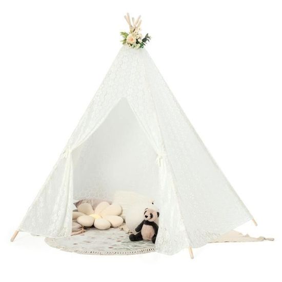 Cabane Tipi Enfant Château De Princesse Tente De Jeu Pour Enfants Avec Étoiles Lumineuses Multicolores Et Grenouille Arc-en-Ciel En Peluche - Cabane Extérieur/Intérieur, Tipi Tente Pop Up Fille Cabane Tipi Enfant Château De Princesse Tente De Jeu Pour Enfants Avec Étoiles Lumineuses Multicolores Et Grenouille Arc-en-Ciel En Peluche - Cabane Extérieur/Intérieur, Tipi Tente Pop Up Fille