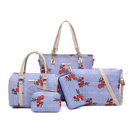FORRICA Sac Bandoulière Femme Fleur – Sac Fourre-Tout Léger Nylon Imprimé – Idéal Voyage, Shopping & Quotidien