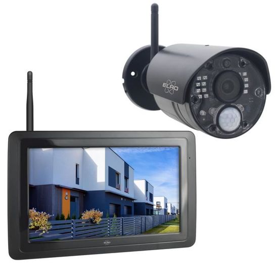 ELRO CZ40RIPS Set de caméras de sécurité Full HD sans fil - Caméra de surveillance Full HD 1080p avec écran 7" et application