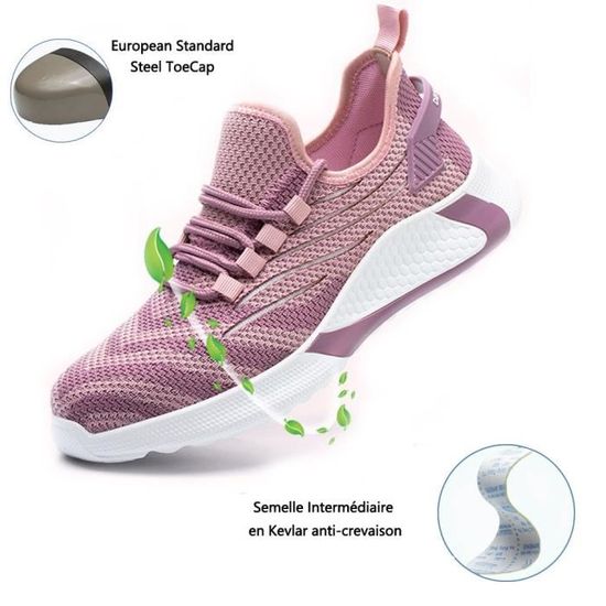 Chaussures de sécurité femme GAIA II S3 - ProtecNord : Chaussures rose