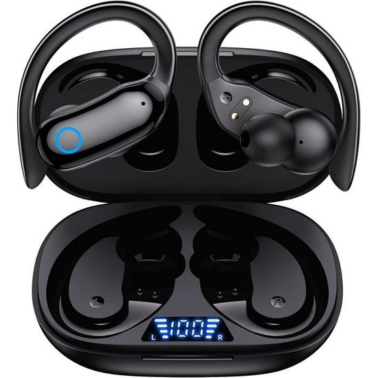 Écouteurs Bluetooth 5.3 étanches IP7 - Léger 3,6 G - Contrôle Tactile - Pour Sport