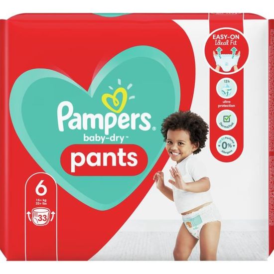 Couches-culottes PAMPERS Baby-Dry Night Pants pour la nuit - Taille 6 - 32  couches - Cdiscount Puériculture & Eveil bébé
