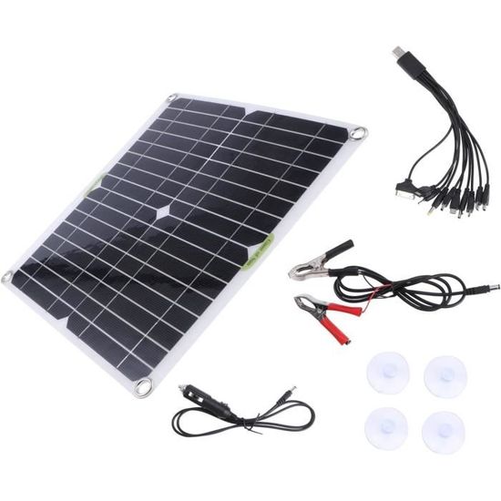 Panneau Solaire 20W Double Sortie USB Cellules Solaires Panneau Solaire 30a Contrôleur Pour