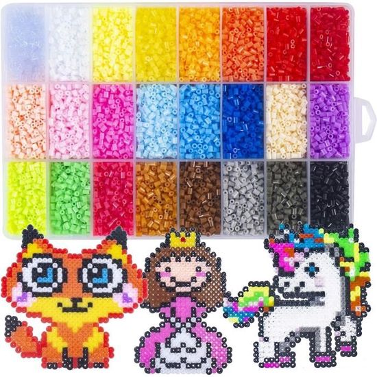 La Manuli – 11 000 Perles à Repasser 36 Couleurs – Taille 5 Mm – Set Phosphorescent Et Néon – DIY Bijoux Et Mosaïque – Éducatif Et Créatif