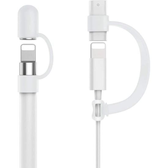 Capuchons Magnétiques De Rechange Pour Apple Pencil - 2 Pièces Blanches, Anti-perte