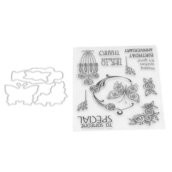 GLOBLELAND Timbres Poste Transparents Vintage - Tampons Silicone Scrapbooking Motifs Variés