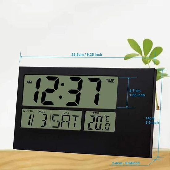 Horloge De Douche Numérique étanche - Affichage LCD Heure, Date, Température - Ventouses Incluses
