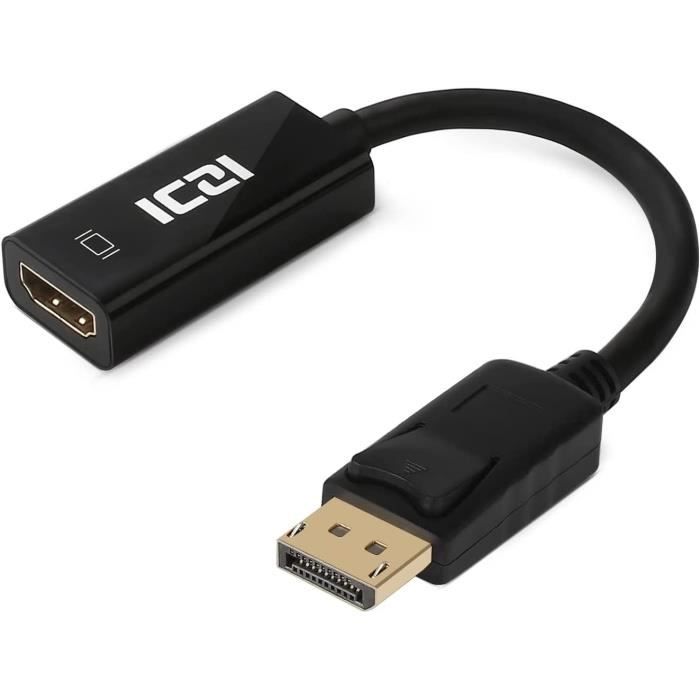 Adaptateur DisplayPort vers HDMI 3GO ADPHDMI Noir 15 cm main image 0