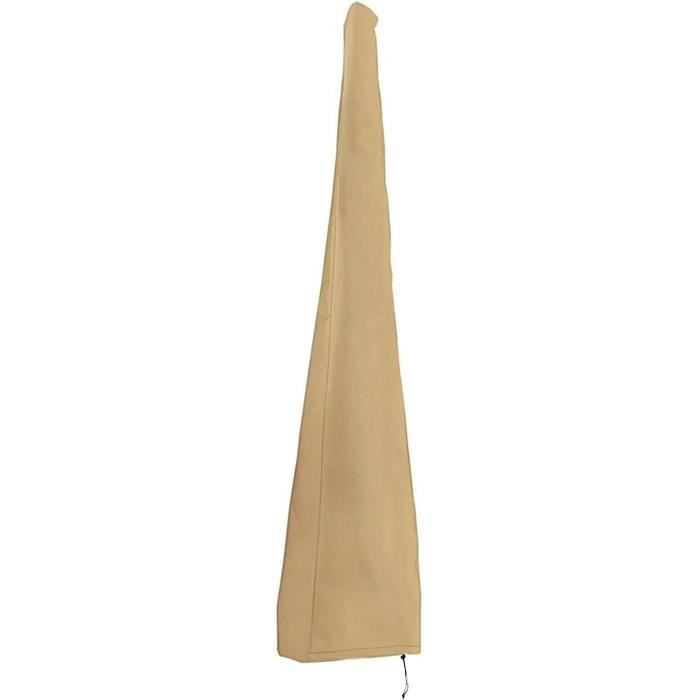 Zeroupshop Housse Parasol Oxford Imperméable 153x30cm Avec Zip - Protection 2-3m Gris