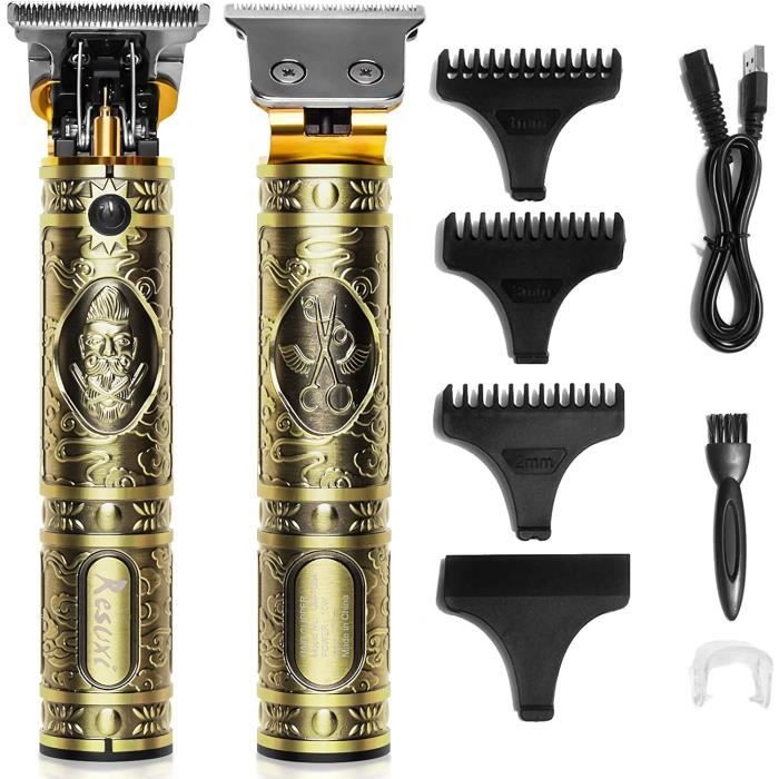 Tondeuse Cheveux Professionnelle USB Rechargeable Tondeuses Sans fil Tondeuse à Cheveux, Tondeuse à Barbe pour Hommes Tondeuses Chev