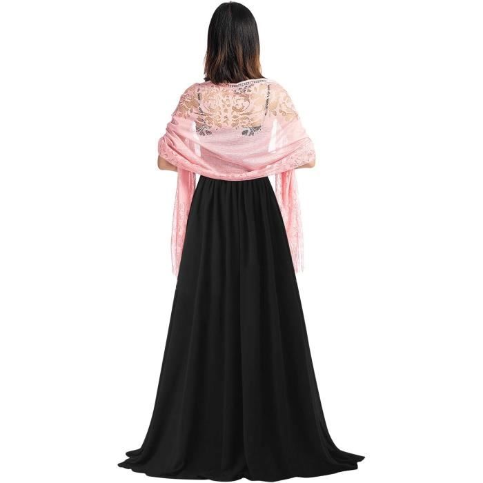 Étole dentelle femme – Châle élégant cérémonie – Écharpe légère mariage – Accessoire chic - France
